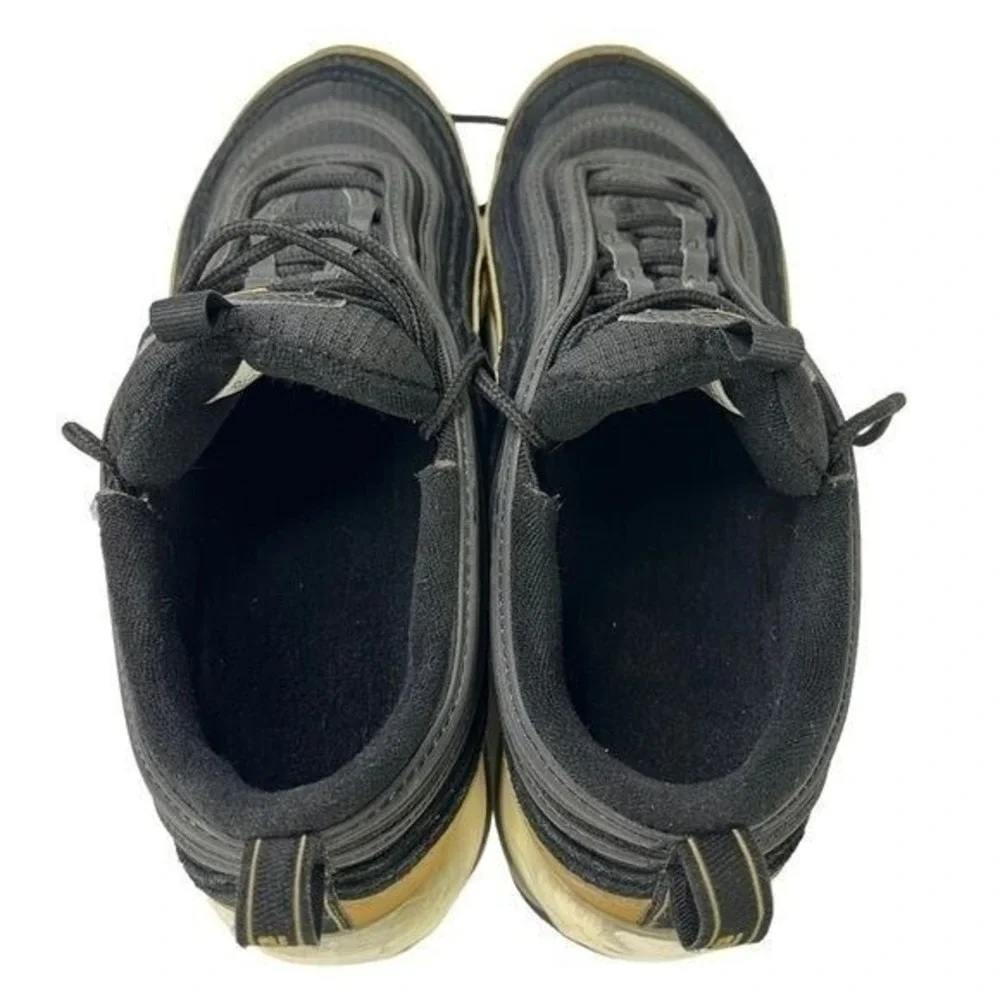 Nike AirMax‎ 97 Shoes Womens 9 Youth 7 Black Metallic Gold Shoes
